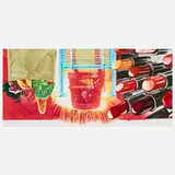 James Rosenquist, House of Fire, 1989, pressed paper pulp print in colors on TGL handmade with lithograph collage on Rives