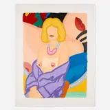 Tom Wesselmann, Claire Sitting with Robe Half Off, 1993, screenprint in colors on museum board