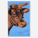 Andy Warhol, Cow, 1971, screenprint in colors on wallpaper