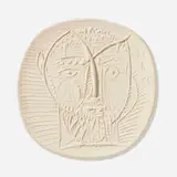 Pablo Picasso, Visage de faune, 1955, white earthenware