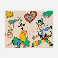 Je t’aime by Niki de Saint Phalle, 1971, lithograph in colors, sold May 2026
