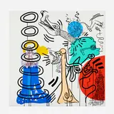 Keith Haring, Apocalypse V, 1988, screenprint and offset lithograph in colors