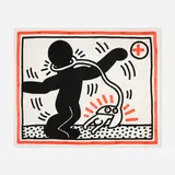 Keith Haring, Free South Africa, 1985, lithograph in colors on BFK Rives