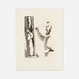 Pablo Picasso, Peintre au travail, 1966, aquatint on Richard de Bas