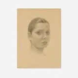 Héctor Poleo, Portrait of Adele, graphite on paper