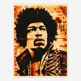Shepard Fairey, Hendrix, 2004, screenprint in colors