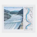 Christo & Jeanne-Claude, Over the River, Project for the Arkansas River, State of Colorado, 1999, offset lithograph in colors