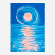 Ann Craven, Moon (July Quiet), 2025, screenprint in colors