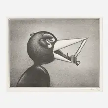 Ryan Travis Christian, Hammer, 2022, Risograph