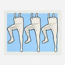 John Wesley, What's Going on in the Halls?, 1971, screenprint in colors