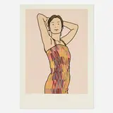 Julian Opie, Anya With Cocktail Dress, 2005, offset lithograph in colors