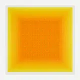 Julian Stanczak, Yellow Filtration, 1979, screenprint in colors on Somerset paper