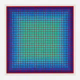 Julian Stanczak, Conferring Blue, 1981, screenprint in colors