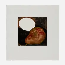 Donald Sultan, Two Pears, a Lemon, and an Egg (from the Fruits and Flowers III series), 1994, screenprint in colors