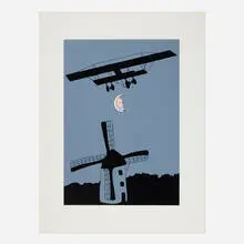 John Wesley, Twilight Over the Lowlands, screenprint in colors