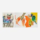 Marc Chagall, Two works for XXe Siècle, lithograph in colors