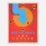 Robert Indiana, South Bend Art Center Inaugural Exhibition poster, 1978, offset lithograph in colors