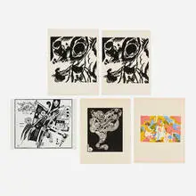 Wassily Kandinsky, Five works for XXe Siècle, woodcut; woodcut in colors