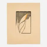 Donald Sultan, Yellow Iris, 1982, woodcut and linocut in colors with hand-drawn graphite additions