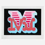 Ben Eine, M, 2016, screenprint in colors