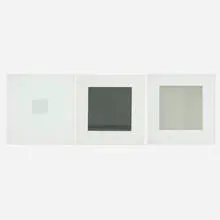 Edda Renouf, Three works from the Clusters series, 1976, etching and aquatint on BFK Rives