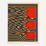 Nicholas Krushenick, Rip Down, 1978, screenprint in colors
