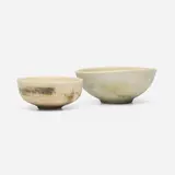 Toshiko Takaezu, Tea bowls, set of two, c. 1985, glazed porcelain