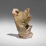 Kentaro Kawabata, Silver and Platinum Small Object, 2019, porcelain, glass, slag, platinum, silver sulfide