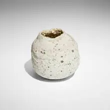 Melting Vessel by Masaomi Yasunaga, 2015, glaze, clay, kaolin, sold Jun 2026