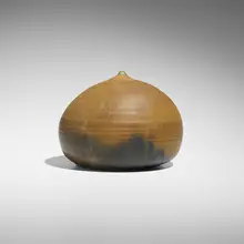 Closed Form (with rattle) by Toshiko Takaezu, c. 1980, glazed porcelain, sold Jun 2026