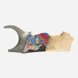 Bennett Bean, Teapot, c. 2005, pit-fired, painted, and gilt earthenware