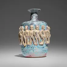 Bottle with figures by Beatrice Wood, 1993, glazed earthenware, sold Jun 2026