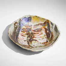 Roger Herman, Untitled Charger #3, 2015, glazed stoneware