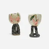 Magdalena Suarez Frimkess, Fuchsia cups, pair, 2009, glazed earthenware