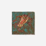 Magdalena Suarez Frimkess, Tasmanian Devil tile, 2019, glazed earthenware