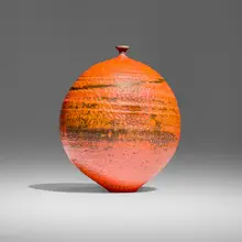 Large weed pot by Doyle Lane, c. 1960-1978, glazed earthenware, sold Jun 2026