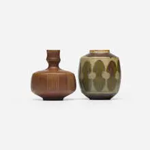 Laura Andreson, Vases, set of two, glazed porcelain