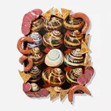 Stephanie Temma Hier, Chew Before You Swallow, 2020, oil on linen with glazed stoneware