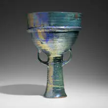 Large chalice by Beatrice Wood, 1978, lustre-glazed earthenware, sold Jun 2026