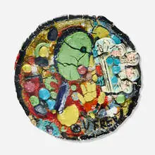 Viola Frey, Untitled Plate #11, 1992, glazed earthenware
