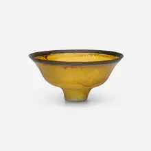 Lucie Rie, Bowl, c. 1980, glazed porcelain with manganese lip