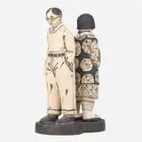 Akio Takamori, Untitled (Man and Woman), c. 2000, stoneware with underglazes