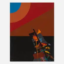 Sidney Gross, Probe Abstract, c. 1965, oil on canvas