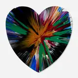 Heart Spin Painting by Damien Hirst, 2009, acrylic on paper, sold Jun 2026