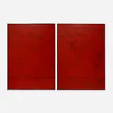 Jean-Pierre Pincemin, Untitled (Dyptique), 1977, oil on canvas in two parts