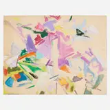 Mercedes Matter, Abstraction with Purple, gouache on paper