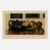 Georges Braque, Théière et fruits, c.1950, collotype in colors on Arches