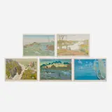 Henri Rivière, Five works from Aspects de la Nature, 1898, lithograph in colors