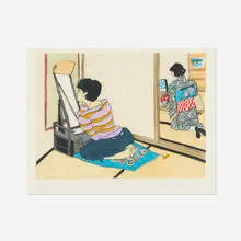 Red Grooms, American Geisha, 1985, lithograph, woodcut and linocut in colors