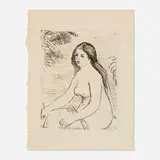 Pierre-Auguste Renoir, Femme nue assise (from the Théodore Duret's Histoire des peintres impressionistes portfolio), c. 1906, lithograph